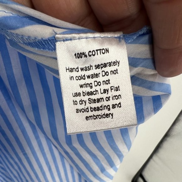 Bird & Kite Pacifica Dress In Minimalist Ocean Stripe M - Picture 5 of 7